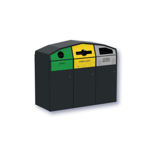 Trirok - Abri extérieur avec 3 bacs 120L